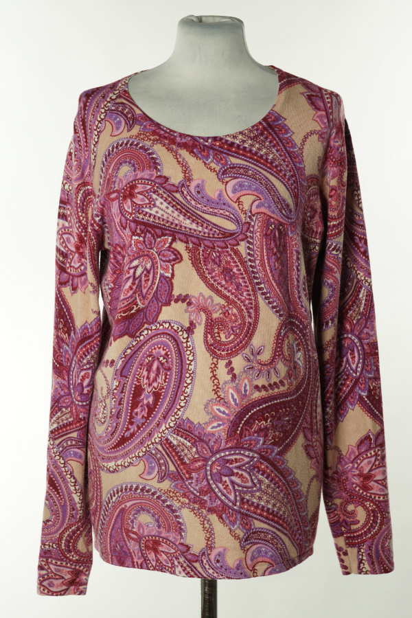 Sweter w fioletowe wzory - OVANTI zdjęcie 1