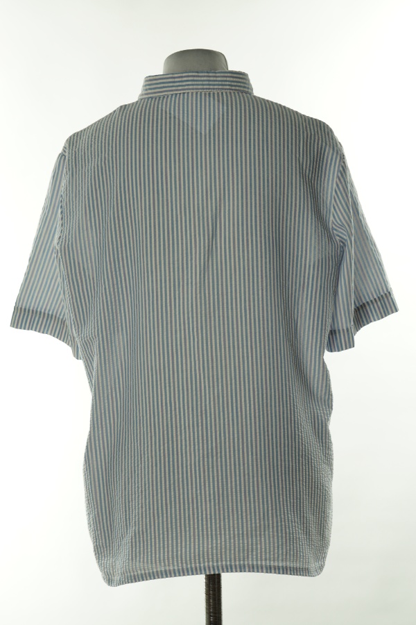 Koszula biało-niebieska w paski - BRAK METKI Z NAZWĄ PRODUCENTA zdjęcie 2