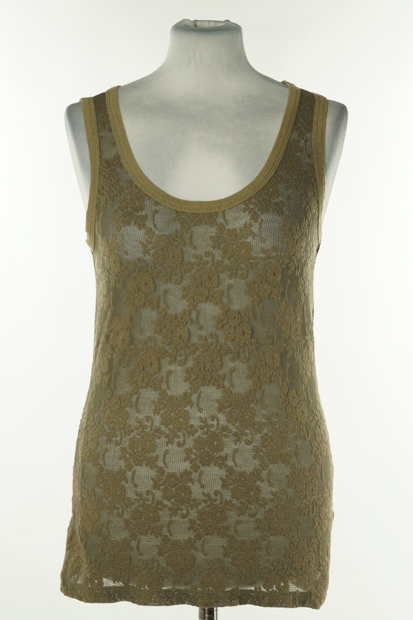Koszulka oliwkowa koronkowa - OKAY zdjęcie 1
