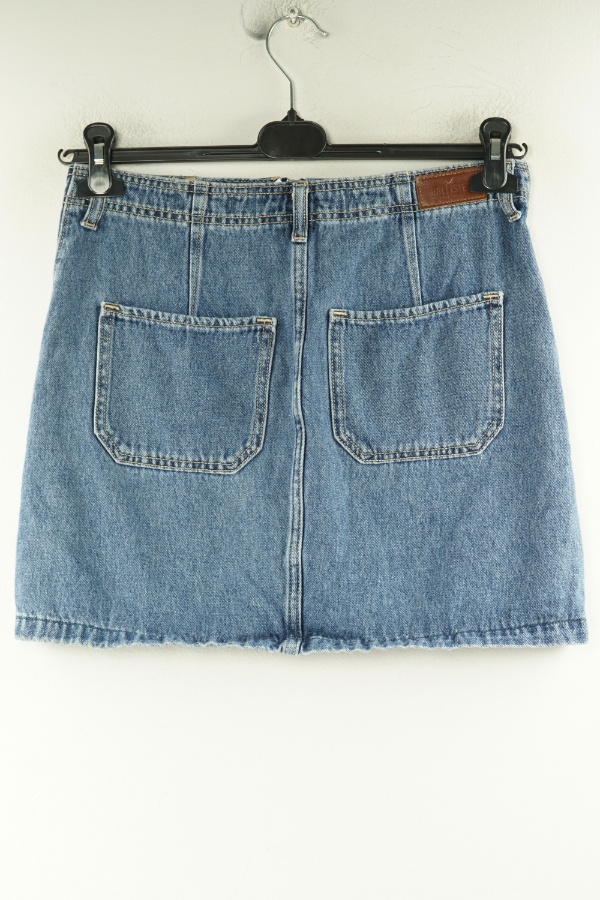 Spódnica niebieska na suwak jeansowa, HOLLISTER - HOLLISTER zdjęcie 2