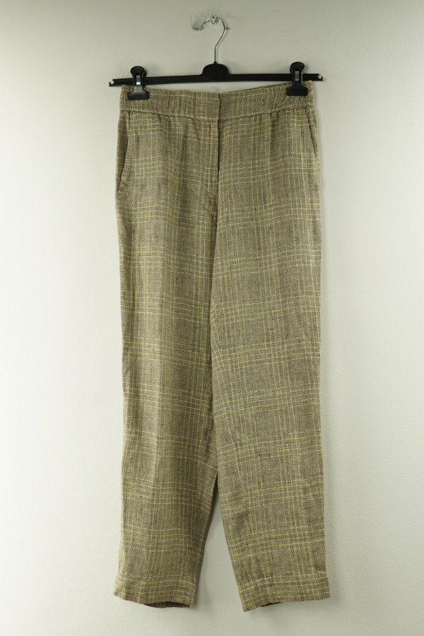 Spodnie beżowe kraciaste, MASSIMO DUTTI - MASSIMO DUTTI zdjęcie 1