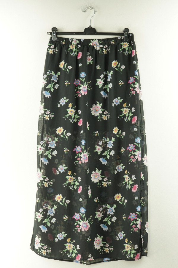 Spódnica czarna w kolorowe kwiaty H&M - H&M zdjęcie 2