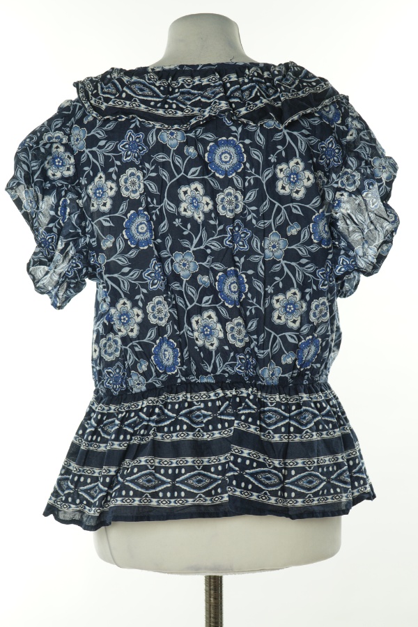 Bluzka granatowa w niebiesko-białe wzory - GEORGE zdjęcie 2