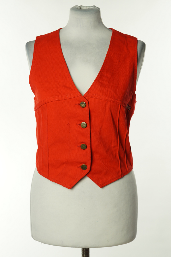 Kamizelka czerwona jeansowa - LA PAZ zdjęcie 1