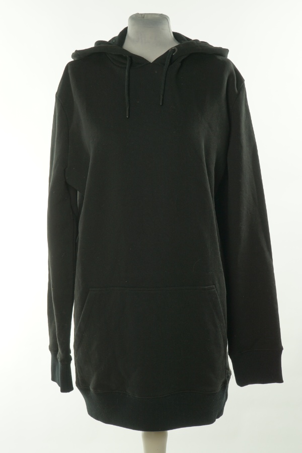 Sukienka-bluza czarna z kapturem - PERLA BLANCA zdjęcie 1