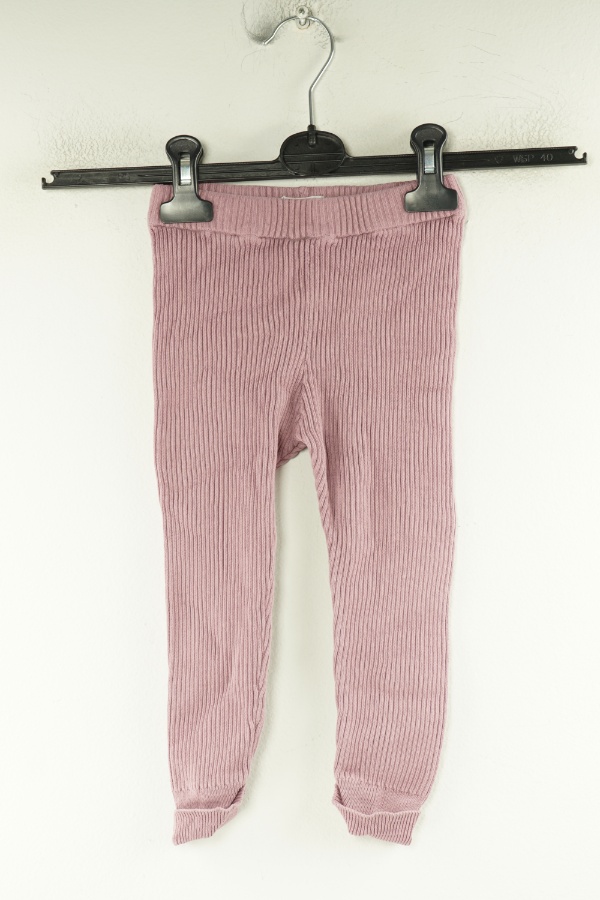 Legginsy wrzosowe prążkowane - POCO PIANO zdjęcie 1