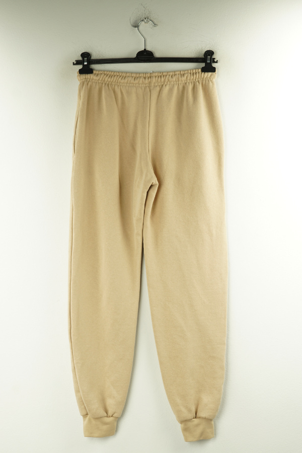 Spodnie beżowe dresowe z różowym napisem - BRAK METKI Z NAZWĄ PRODUCENTA zdjęcie 2
