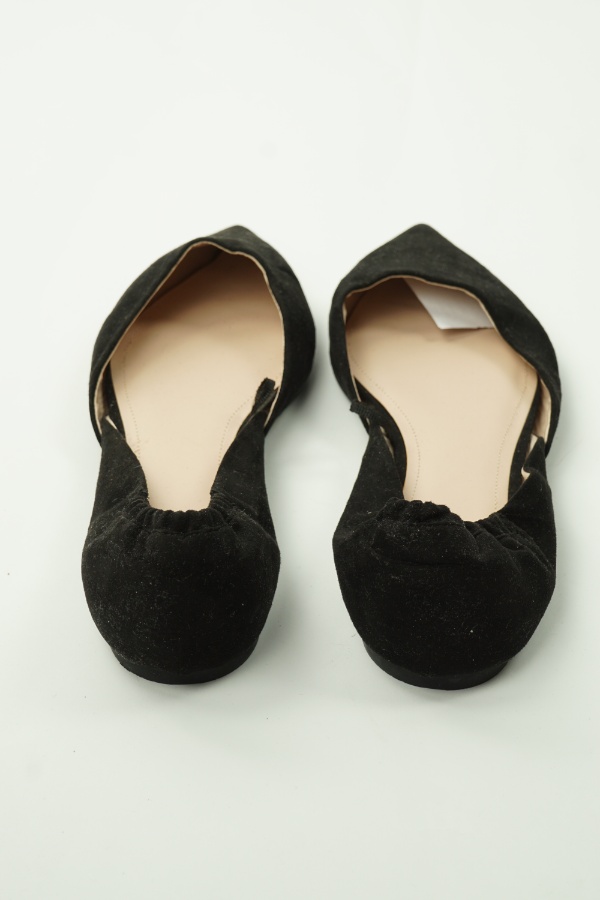 Baleriny czarne zamszowe - H&M zdjęcie 3