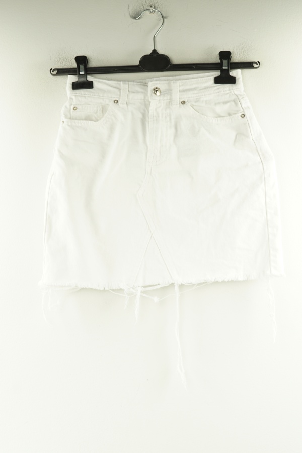 Spódnica biała jeansowa - DENIM CO zdjęcie 1