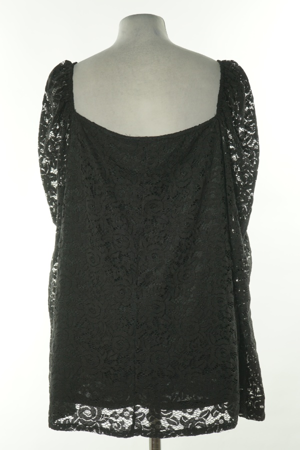 Bluzka czarna koronkowa - BRAK METKI Z NAZWĄ PRODUCENTA zdjęcie 2