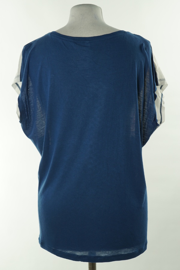 Bluzka biało-granatowa w kwiaty - TIFFOSI zdjęcie 2