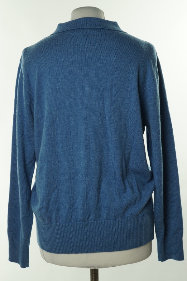 Sweter niebieski z kołnierzykiem(50%wełny) - CASTLE OF IRELAND zdjęcie 2