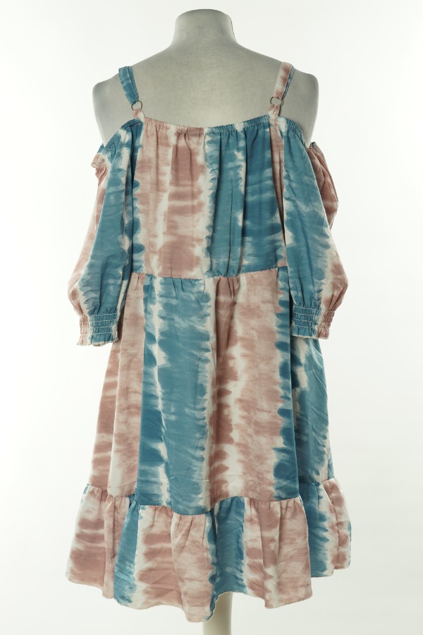 Sukienka niebiesko-beżowa - YOURS zdjęcie 2