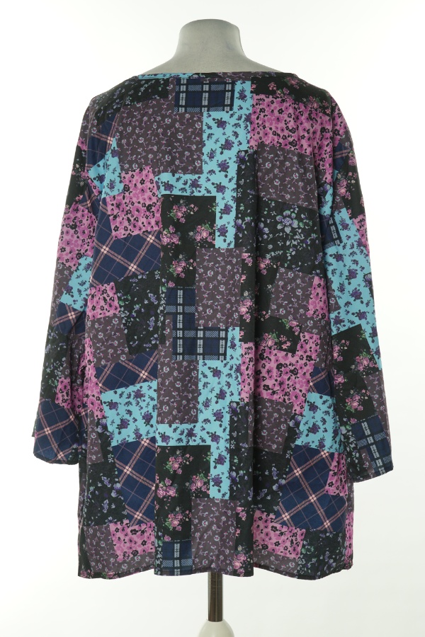 Bluzka granatowa w kwiatki - EMERY ROSE zdjęcie 2