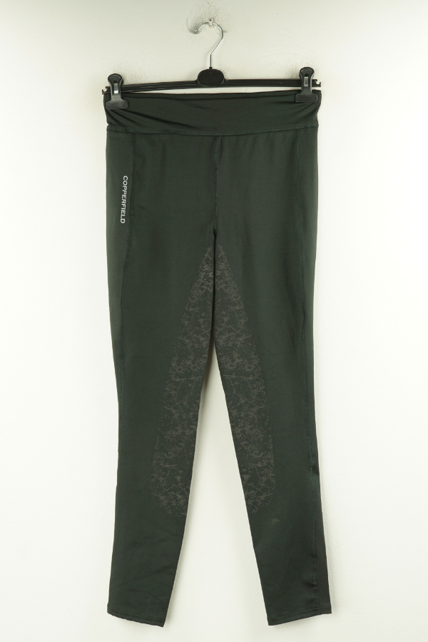 Legginsy czarne z szarym nadrukiem - BRAK METKI Z NAZWĄ PRODUCENTA zdjęcie 1