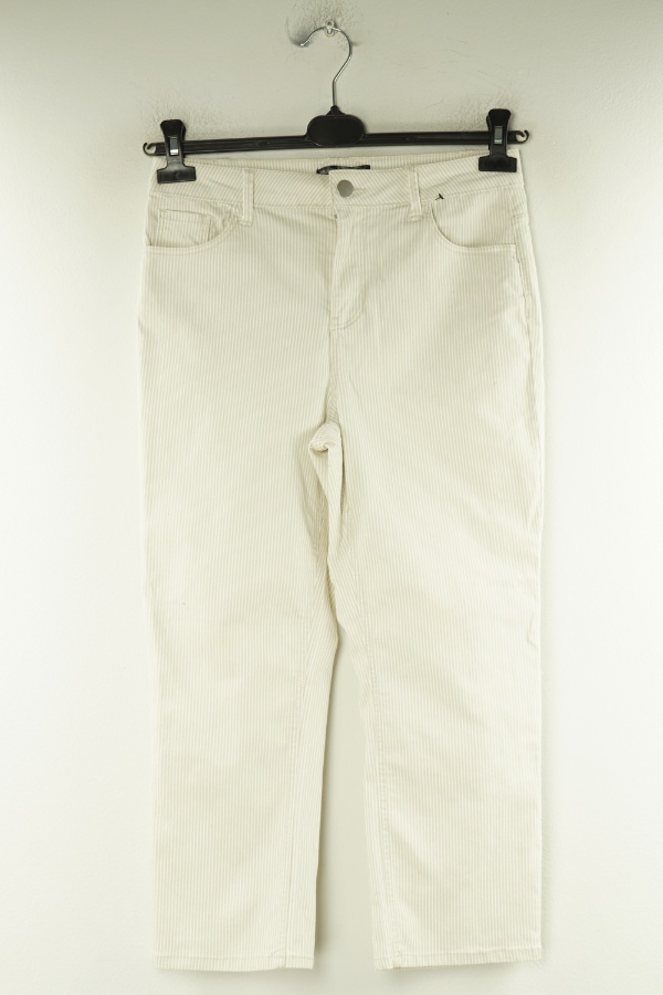 Spodnie beżowe jeansowe w białe paski - DUNNES STORES zdjęcie 1