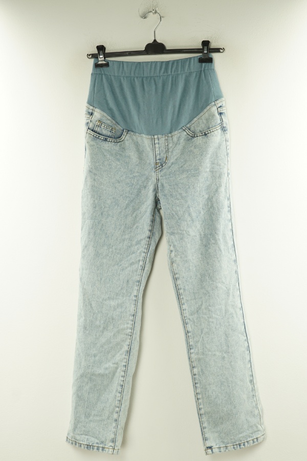 Spodnie jasnoniebieskie ciążowe - BOOHOO zdjęcie 1