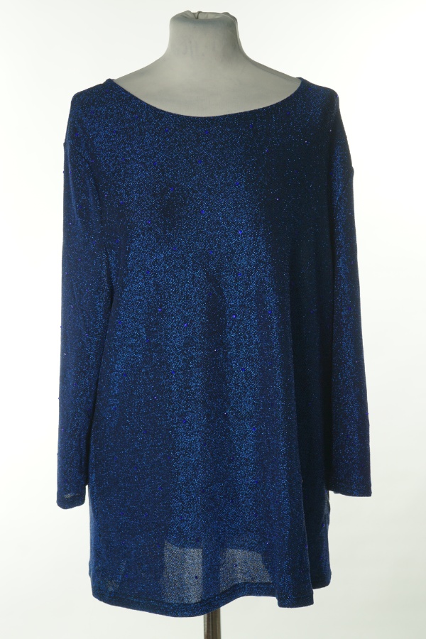 Bluzka czarno-niebieska połyskująca - CASAMIA zdjęcie 1