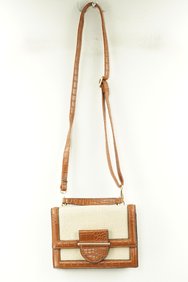 Torebka beżowo-brązowa - PRIMARK zdjęcie 1