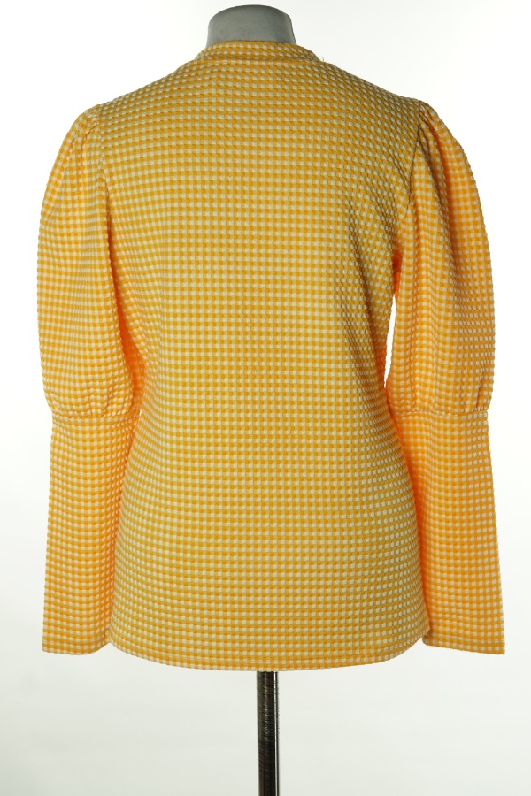 Bluzka żółta w białe kwadraty - SAVIDA zdjęcie 2