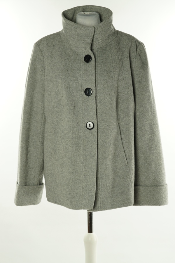 Kurtka szara(38%wełny) - PAPAYA zdjęcie 1