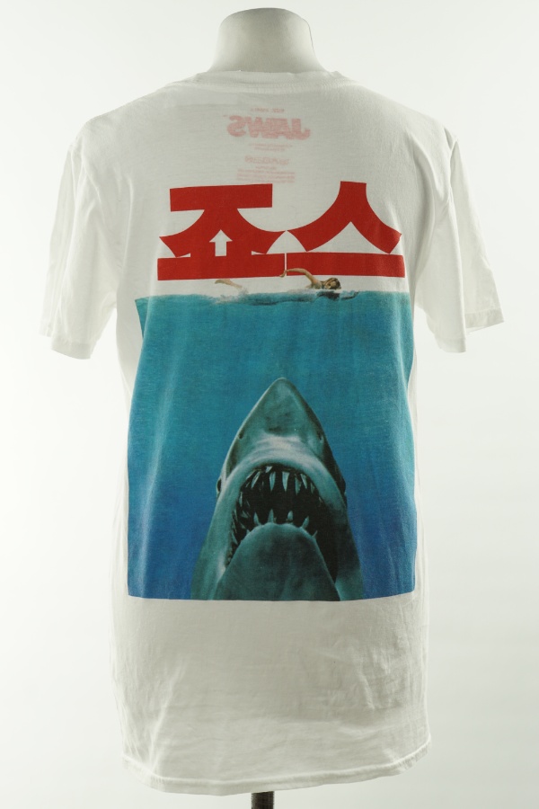 Koszulka biała z nadrukiem - JAWS zdjęcie 2