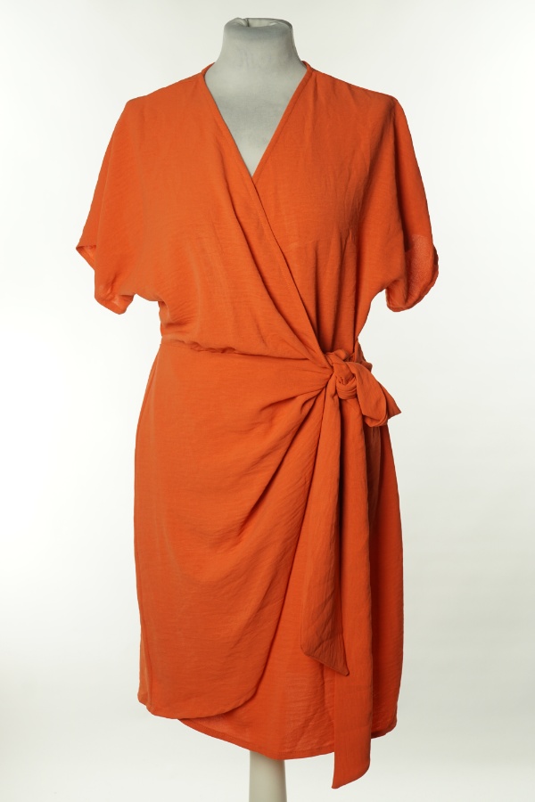 Sukienka pomarańczowa wiązana - NIAY zdjęcie 1