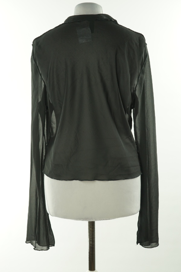 Bluzka czarna z wiązaniem, H&M - H&M zdjęcie 2