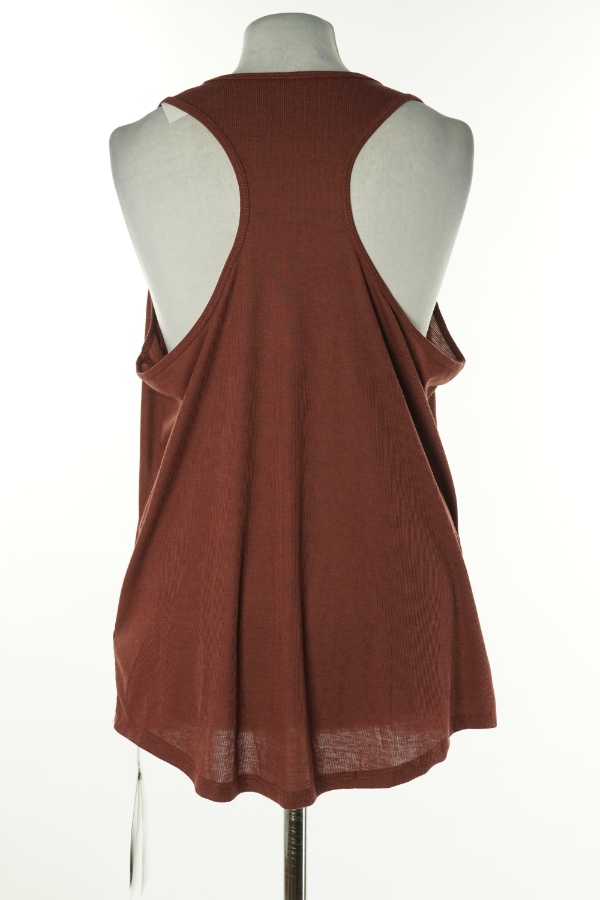 Koszulka brązowa prążkowana - TCHIBO zdjęcie 2