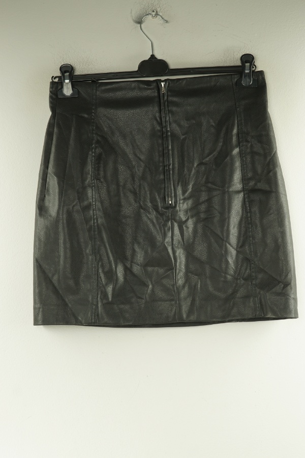 Spódnica czarna ekoskóra, H&M - H&M zdjęcie 2