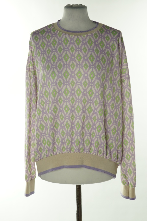 Bluza cienka fioletowo-zielona - MADE IN ITALY zdjęcie 1