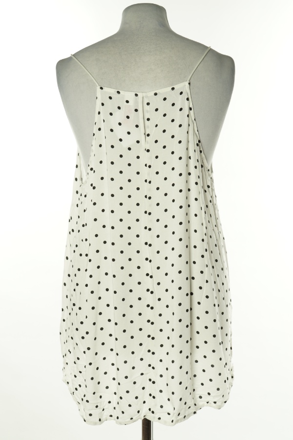 Bluzka biała w czarne kropki - NO BOUNDARIES zdjęcie 2