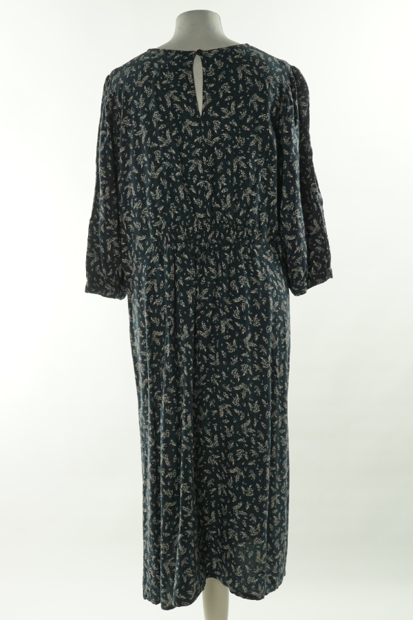 Sukienka granatowa w białe kwiatki - M&CO zdjęcie 2