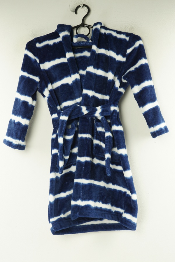 Szlafrok granatowy w białe paski - DUNNES STORES zdjęcie 1