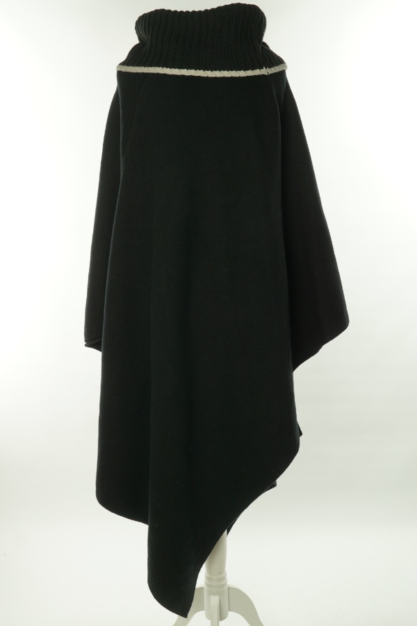 Ponczo sweterkowe czarne długie, ZARA - ZARA zdjęcie 2