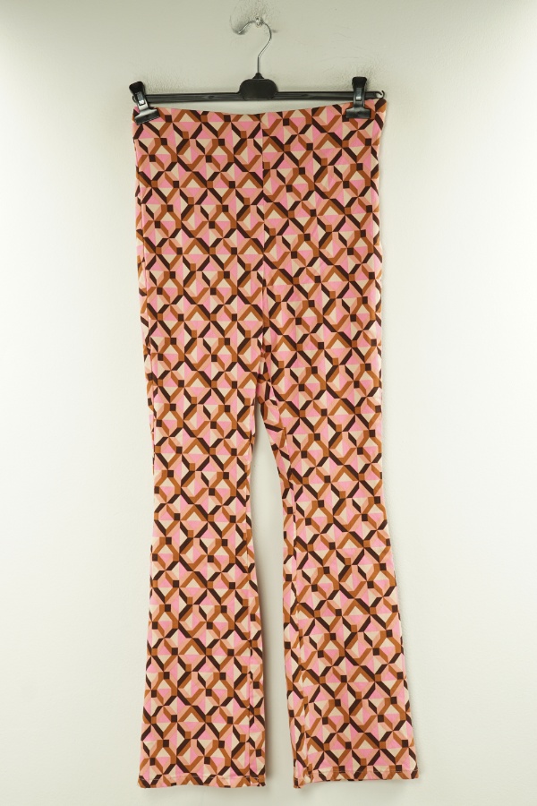Spodnie materiałowe różowo-beżowe elastyczne - PRIMARK zdjęcie 1