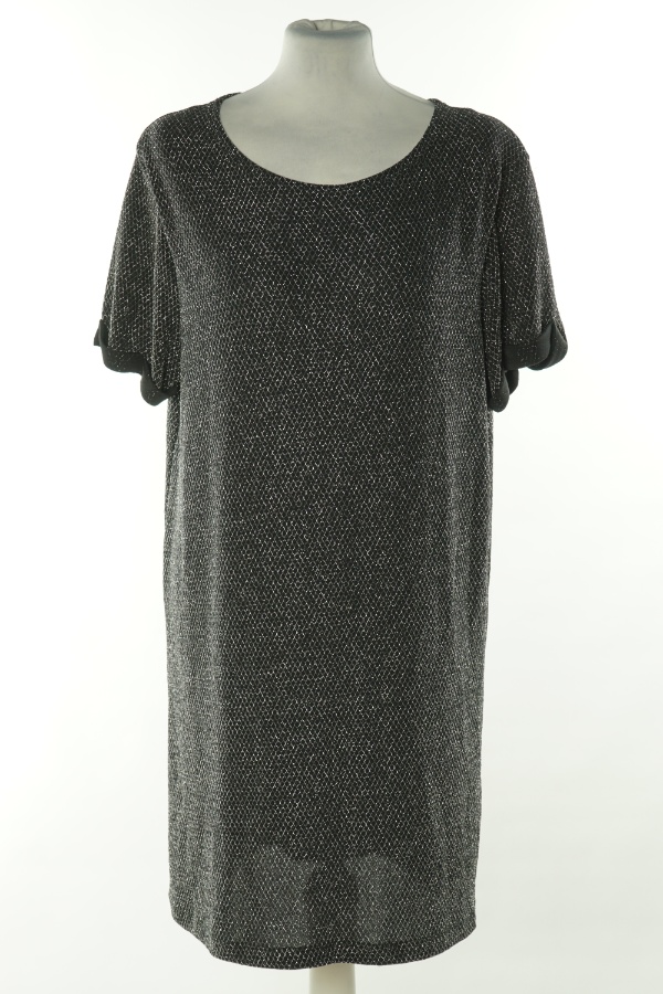 Sukienka czarno-srebrna połyskująca - WAREHOUSE zdjęcie 1