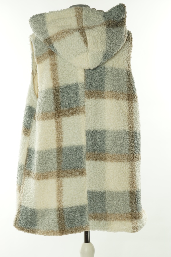 Kamizelka miś beżowo-szara - SHEIN zdjęcie 2