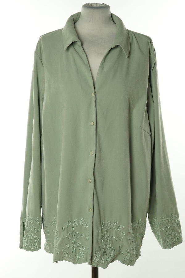 Koszula seledynowa zamszowa - ESSENCE zdjęcie 1