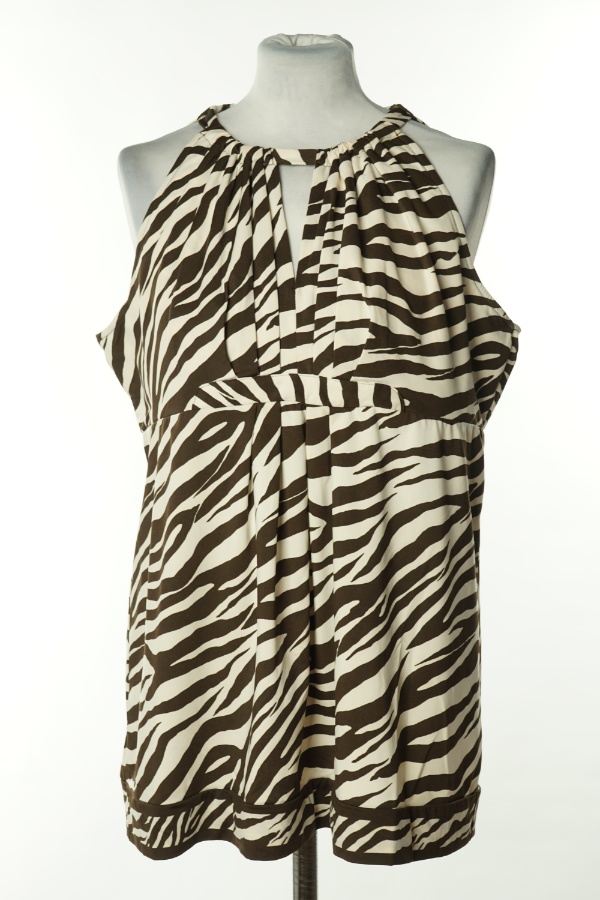 Bluzka beżowo - brązowa - INTERNATIONAL CONCEPTS zdjęcie 1