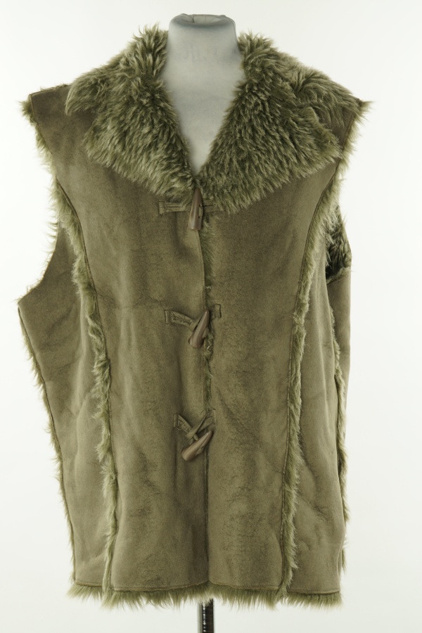 Kamizelka beżowa zamszowa - BERKERTEX zdjęcie 1