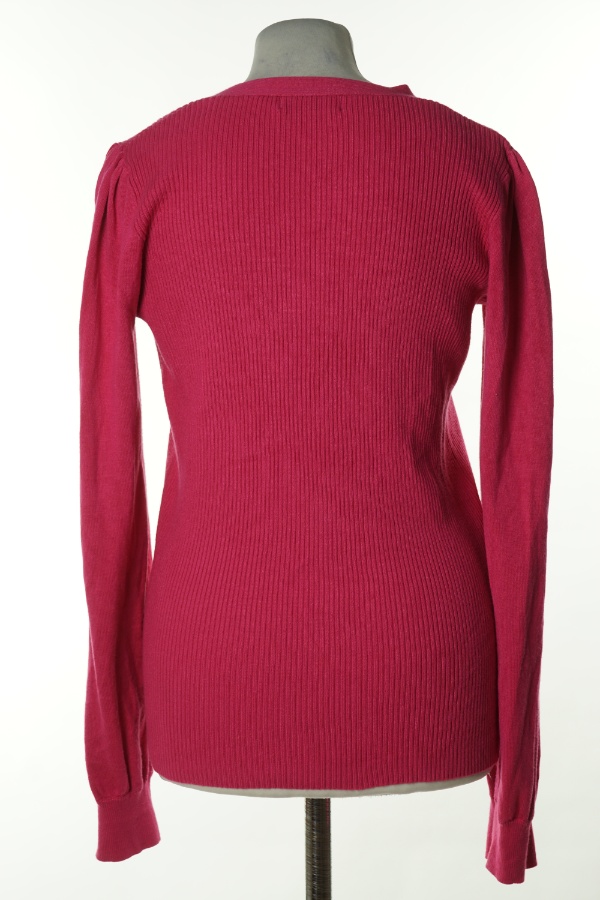 Kardigan różowy prążkowany - GALLERY zdjęcie 2