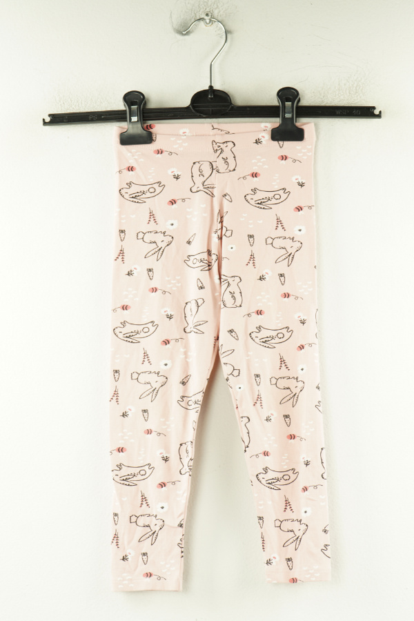 Legginsy różowe w króliczki - EVERYDAY zdjęcie 1