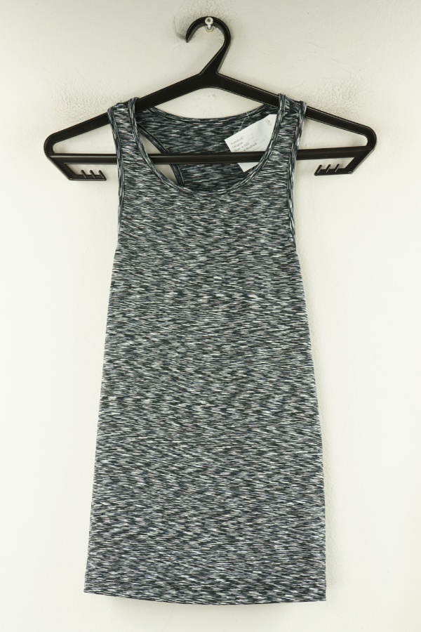 Koszulka czarno-biała melanż sportowa - PRIMARK zdjęcie 1