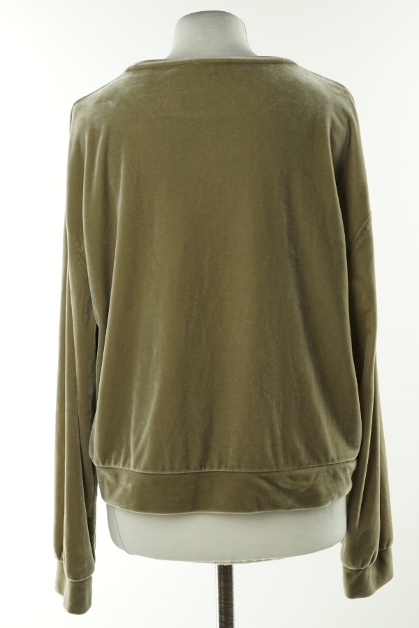 Bluza welurowa szaro-zielona, ZARA - ZARA zdjęcie 2