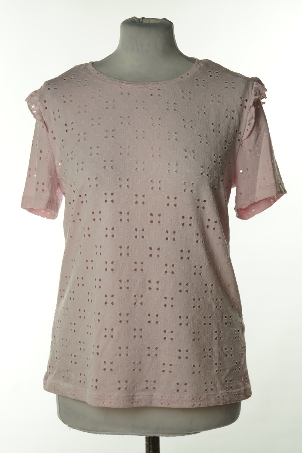 Koszulka różowa ażurowa - VILA zdjęcie 1