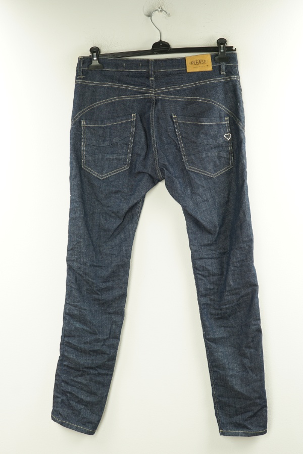 Spodnie cimnoniebiekie jeansowe - BRAK METKI Z NAZWĄ PRODUCENTA zdjęcie 2