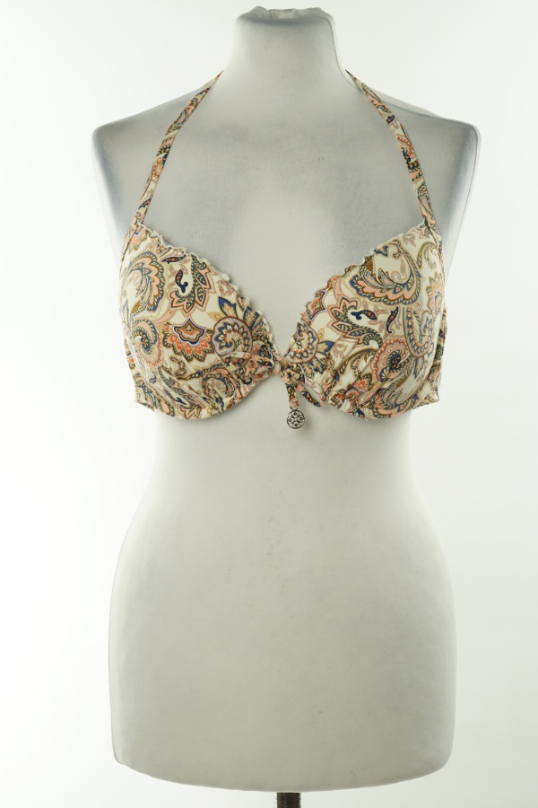 Góra od bikini kremowa wzorzysta - H&M zdjęcie 1