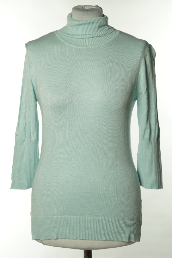 Sweter niebieski golf - MONTON zdjęcie 1