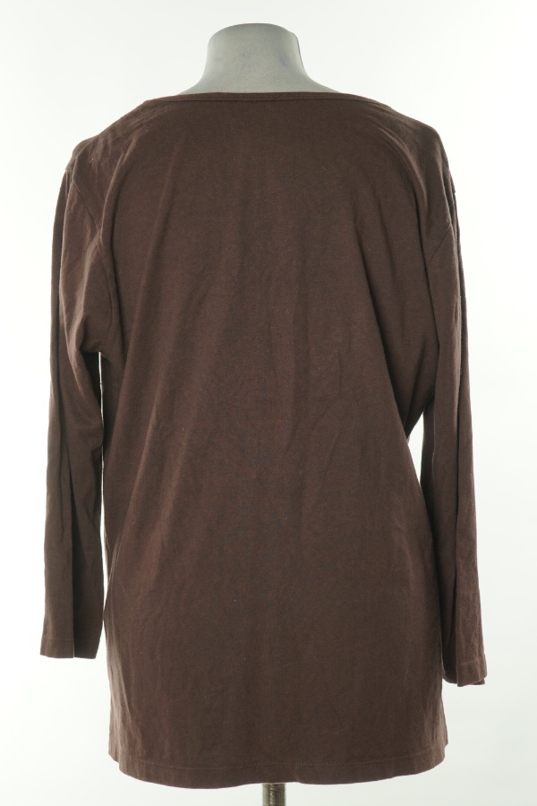 Bluzka brązowa z nadrukiem - INDIGO MOON zdjęcie 2